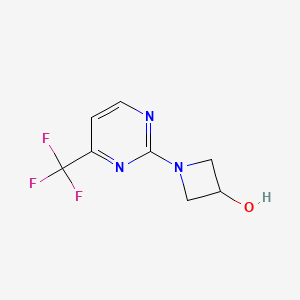 molecular formula C8H8F3N3O B14905755 1-(4-(Trifluoromethyl)pyrimidin-2-yl)azetidin-3-ol 