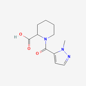 molecular formula C11H15N3O3 B14905763 1-(1-methyl-1H-pyrazole-5-carbonyl)piperidine-2-carboxylic acid 