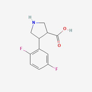 molecular formula C11H11F2NO2 B1490577 4-(2,5-二氟苯基)吡咯烷-3-羧酸 CAS No. 1341449-35-1