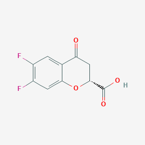 (2R)-6,7-difluoro-4-oxo-2,3-dihydrochromene-2-carboxylic acid