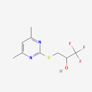 3-[(4,6-Dimethylpyrimidin-2-yl)sulfanyl]-1,1,1-trifluoropropan-2-ol