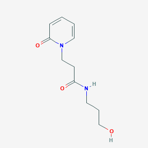 molecular formula C11H16N2O3 B14905865 n-(3-Hydroxypropyl)-3-(2-oxopyridin-1(2h)-yl)propanamide 