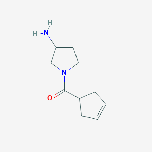 molecular formula C10H16N2O B1490587 (3-Aminopyrrolidin-1-yl)(cyclopent-3-en-1-yl)methanone CAS No. 1342740-00-4