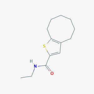 molecular formula C13H19NOS B14905972 N-ethyl-4,5,6,7,8,9-hexahydrocycloocta[b]thiophene-2-carboxamide 