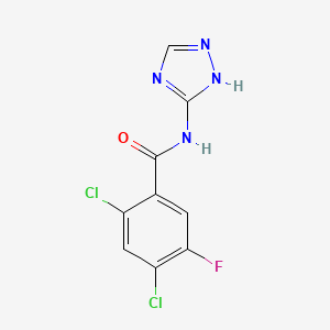 molecular formula C9H5Cl2FN4O B14905979 2,4-dichloro-5-fluoro-N-(4H-1,2,4-triazol-3-yl)benzamide 