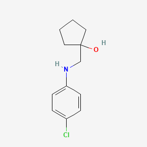 1-{[(4-Chlorophenyl)amino]methyl}cyclopentan-1-ol