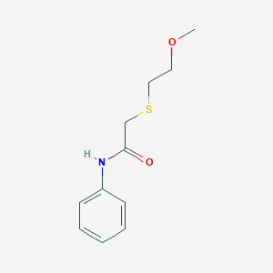 2-((2-Methoxyethyl)thio)-N-phenylacetamide