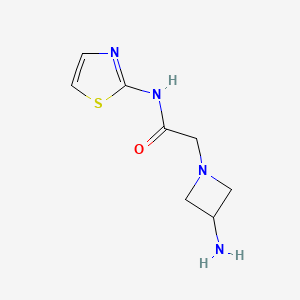 molecular formula C8H12N4OS B1490601 2-(3-aminoazetidin-1-yl)-N-(1,3-thiazol-2-yl)acetamide CAS No. 1494161-44-2