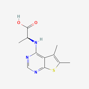 molecular formula C11H13N3O2S B14906011 (5,6-Dimethylthieno[2,3-d]pyrimidin-4-yl)-l-alanine 