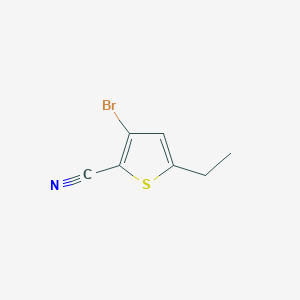 molecular formula C7H6BrNS B14906013 3-Bromo-5-ethylthiophene-2-carbonitrile 