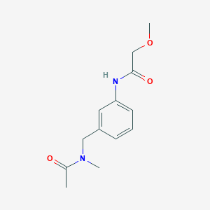 molecular formula C13H18N2O3 B14906017 2-Methoxy-N-(3-((n-methylacetamido)methyl)phenyl)acetamide 