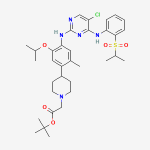 tert-Butyl 2-(4-(4-((5-chloro-4-((2-(isopropylsulfonyl)phenyl)amino)pyrimidin-2-yl)amino)-5-isopropoxy-2-methylphenyl)piperidin-1-yl)acetate