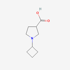 molecular formula C9H15NO2 B1490604 1-Cyclobutylpyrrolidine-3-carboxylic acid CAS No. 1495946-12-7