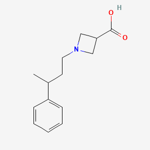 molecular formula C14H19NO2 B1490605 1-(3-Phenylbutyl)azetidine-3-carboxylic acid CAS No. 1498163-09-9