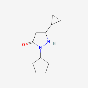 molecular formula C11H16N2O B1490607 1-cyclopentyl-3-cyclopropyl-1H-pyrazol-5-ol CAS No. 1565860-66-3