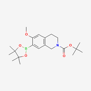 molecular formula C21H32BNO5 B14906070 tert-butyl 6-Methoxy-7-(4,4,5,5-tetramethyl-1,3,2-dioxaborolan-2-yl)-3,4-dihydroisoquinoline-2(1H)-carboxylate 