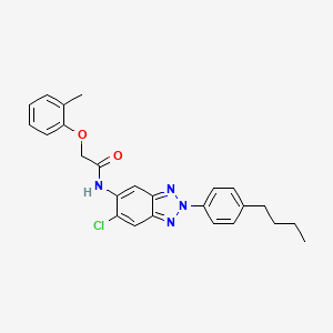 molecular formula C25H25ClN4O2 B14906076 N-[2-(4-butylphenyl)-6-chloro-2H-benzotriazol-5-yl]-2-(2-methylphenoxy)acetamide 