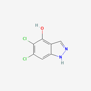 molecular formula C7H4Cl2N2O B14906078 5,6-Dichloro-1H-indazol-4-ol 