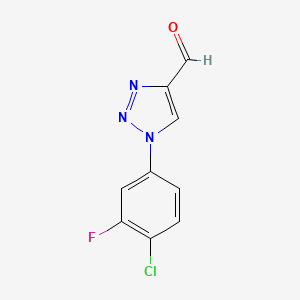 1-(4-chloro-3-fluorophenyl)-1H-1,2,3-triazole-4-carbaldehyde