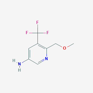 molecular formula C8H9F3N2O B14906090 6-(Methoxymethyl)-5-(trifluoromethyl)pyridin-3-amine 