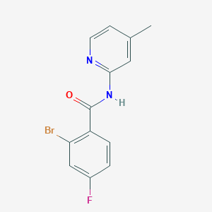 molecular formula C13H10BrFN2O B14906092 2-bromo-4-fluoro-N-(4-methylpyridin-2-yl)benzamide 