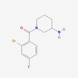 molecular formula C12H14BrFN2O B14906102 (3-Aminopiperidin-1-yl)(2-bromo-4-fluorophenyl)methanone 