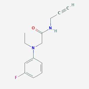 molecular formula C13H15FN2O B14906105 2-(Ethyl(3-fluorophenyl)amino)-N-(prop-2-yn-1-yl)acetamide 