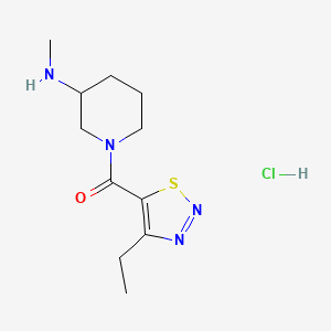 (4-Ethyl-1,2,3-thiadiazol-5-yl)(3-(methylamino)piperidin-1-yl)methanone hydrochloride