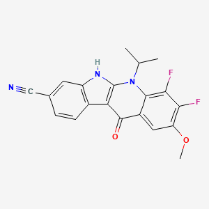 3,4-Difluoro-5-isopropyl-2-methoxy-11-oxo-6,11-dihydro-5H-indolo[2,3-b]quinoline-8-carbonitrile