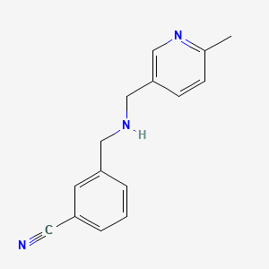 molecular formula C15H15N3 B14906133 3-((((6-Methylpyridin-3-yl)methyl)amino)methyl)benzonitrile 