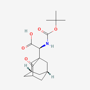 molecular formula C17H25NO5 B14906146 (S)-2-((tert-Butoxycarbonyl)amino)-2-((1r,3R,5R,7S)-2-oxoadamantan-1-yl)acetic acid 