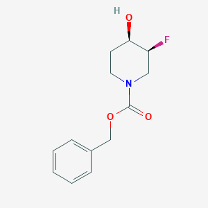 molecular formula C13H16FNO3 B1490618 顺式-1-Cbz-3-氟-4-羟基哌啶 CAS No. 913574-95-5