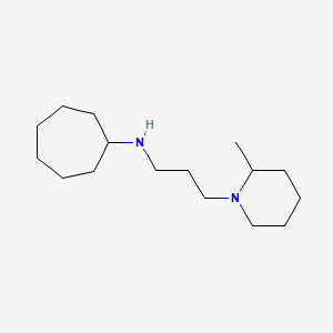 molecular formula C16H32N2 B14906185 n-(3-(2-Methylpiperidin-1-yl)propyl)cycloheptanamine 