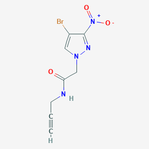 2-(4-bromo-3-nitro-1H-pyrazol-1-yl)-N-(prop-2-yn-1-yl)acetamide