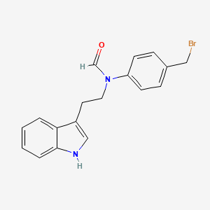 molecular formula C18H17BrN2O B14906203 (4-(Bromomethyl)phenyl)-N-(2-indol-3-ylethyl)formamide 