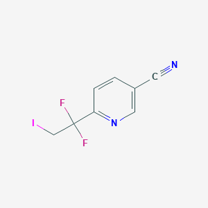 6-(1,1-Difluoro-2-iodoethyl)nicotinonitrile