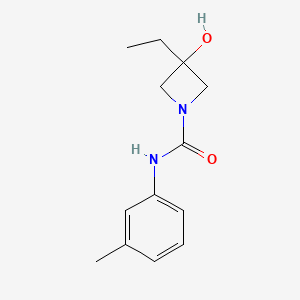 molecular formula C13H18N2O2 B14906253 3-Ethyl-3-hydroxy-N-(m-tolyl)azetidine-1-carboxamide 