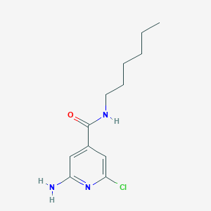 molecular formula C12H18ClN3O B14906279 2-Amino-6-chloro-N-hexylisonicotinamide 