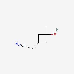 molecular formula C7H11NO B14906305 2-(trans-3-Hydroxy-3-methylcyclobutyl)acetonitrile 