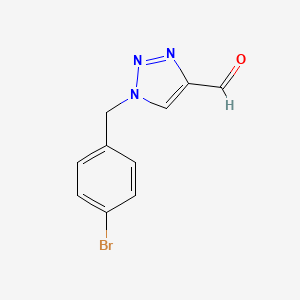 molecular formula C10H8BrN3O B1490631 1-[(4-bromophenyl)methyl]-1H-1,2,3-triazole-4-carbaldehyde CAS No. 1496845-34-1