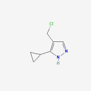 molecular formula C7H9ClN2 B1490632 4-(chloromethyl)-3-cyclopropyl-1H-pyrazole CAS No. 2090281-90-4