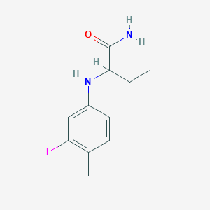 molecular formula C11H15IN2O B14906320 2-((3-Iodo-4-methylphenyl)amino)butanamide 