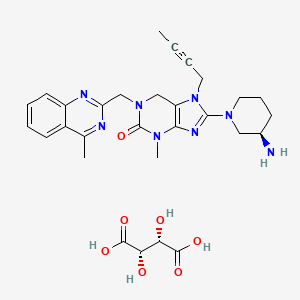 (R)-8-(3-Aminopiperidin-1-yl)-7-(but-2-yn-1-yl)-3-methyl-1-((4-methylquinazolin-2-yl)methyl)-1,3,6,7-tetrahydro-2H-purin-2-one (2S,3S)-2,3-dihydroxysuccinate