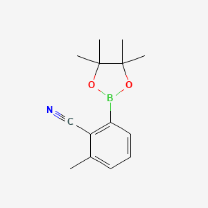 molecular formula C14H18BNO2 B1490637 2-Methyl-6-(tetramethyl-1,3,2-dioxaborolan-2-yl)benzonitrile CAS No. 941594-62-3