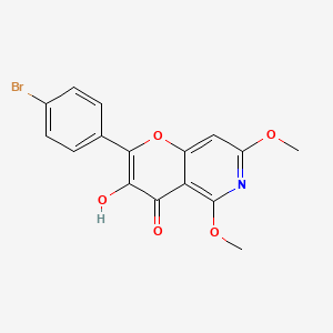 2-(4-Bromophenyl)-3-hydroxy-5,7-dimethoxy-4H-pyrano[3,2-c]pyridin-4-one