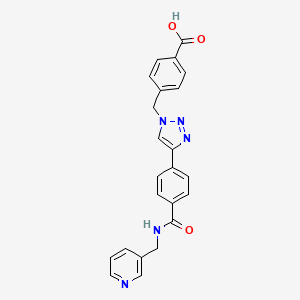 4-((4-(4-((Pyridin-3-ylmethyl)carbamoyl)phenyl)-1H-1,2,3-triazol-1-yl)methyl)benzoic acid