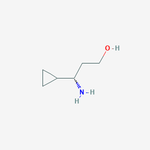 molecular formula C6H13NO B14906394 (S)-3-Amino-3-cyclopropylpropan-1-ol 