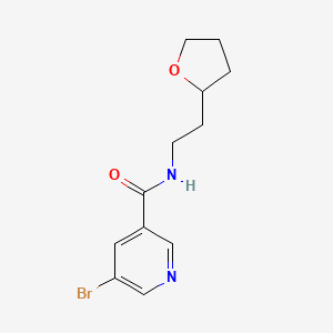 molecular formula C12H15BrN2O2 B14906406 5-Bromo-N-(2-(tetrahydrofuran-2-yl)ethyl)nicotinamide 