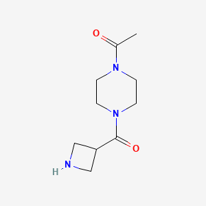 1-[4-(Azetidine-3-carbonyl)piperazin-1-yl]ethan-1-one