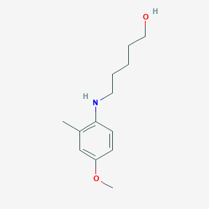 molecular formula C13H21NO2 B14906440 5-((4-Methoxy-2-methylphenyl)amino)pentan-1-ol 